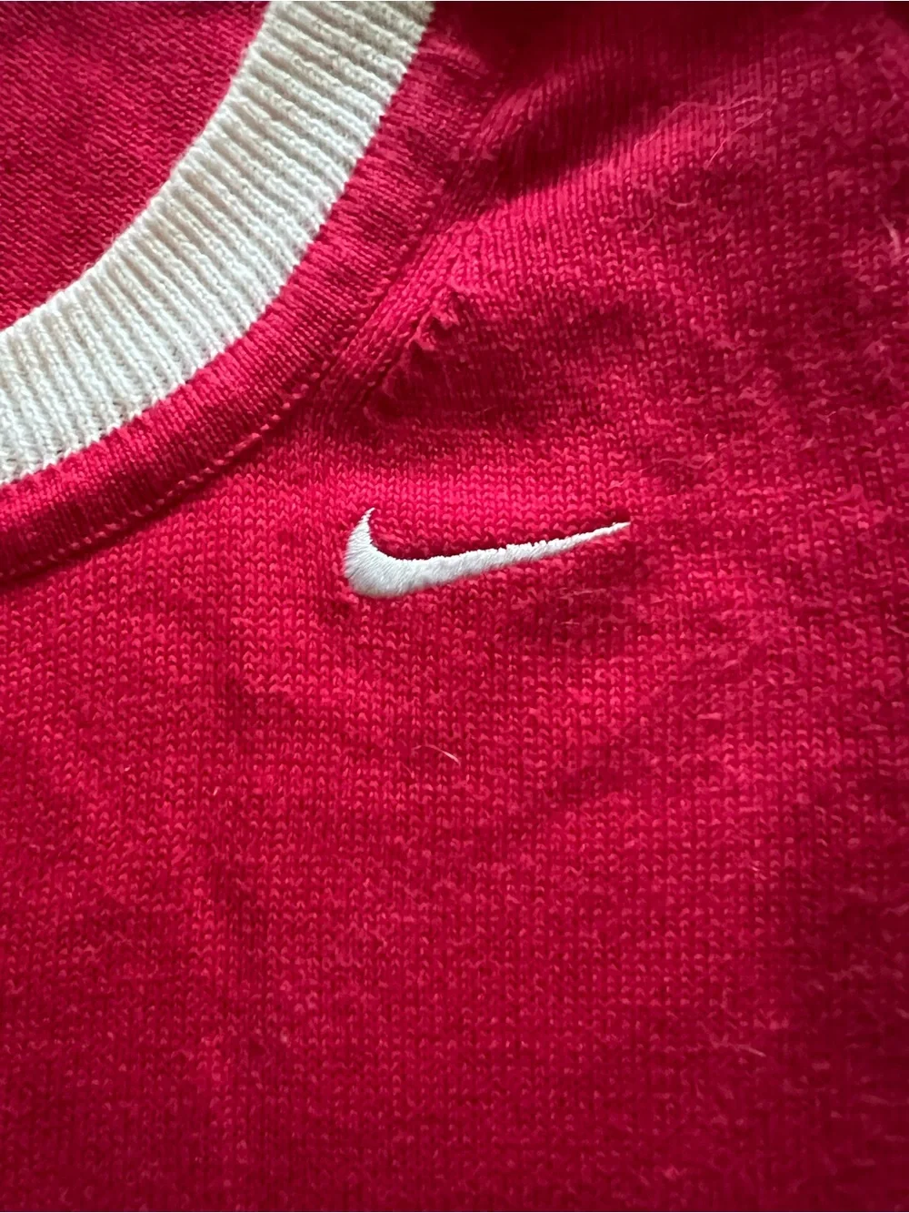 Nike Women's Hot Pink Layered Sweater and Tank Set with White Trim